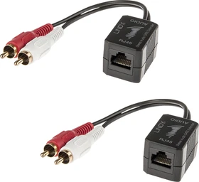 Lindy 500m Cat. 6 Analoger Audio Extender, RCA/Cinch