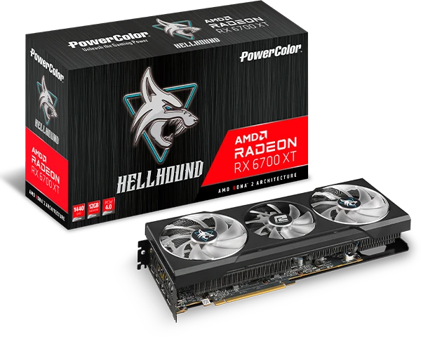 PowerColor Hellhound Radeon RX 6700 XT, 12GB GDDR6, HDMI, 3x DP