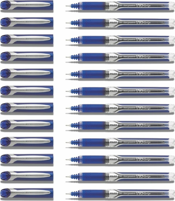 Pilot Hi-Tecpoint V10 RT Tintenroller (Mine) blau, 12er-Pack