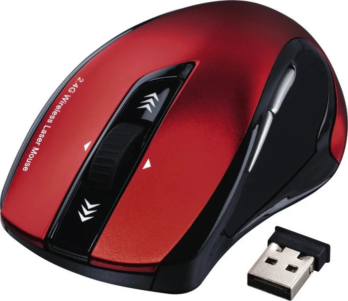 Hama Mirano Wireless Laser Mouse rot, USB