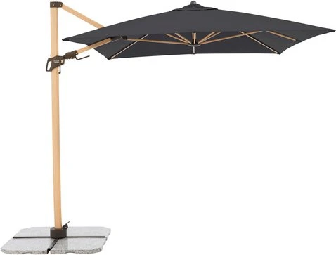 Doppler Alu Wood Ultra AX Pendel Sonnenschirm 300x220cm anthrazit