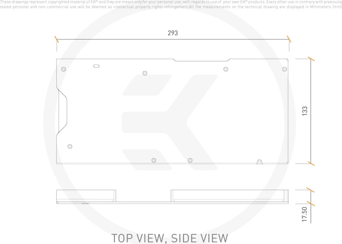 EK Water Blocks Quantum Line EK-Quantum Vector² FTW3 RTX 3090 Ti Backplate Nickel