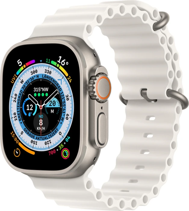Apple Ocean Armband Verlängerung für Apple Watch Ultra 49mm weiß