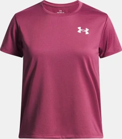 Under Armour Tech Funktionsshirt kurzarm fuchsia dusk/white (Junior)