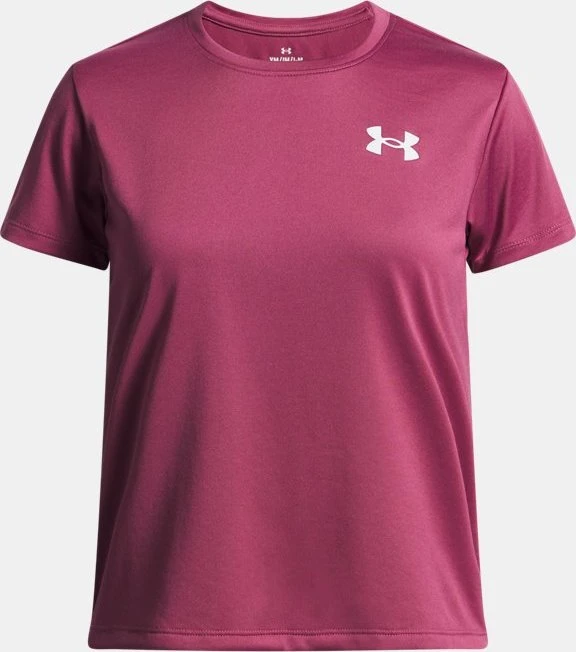 Under Armour Tech Funktionsshirt kurzarm fuchsia dusk/white (Junior)