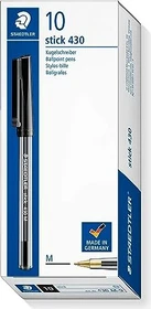 Staedtler Stick 430 Kugelschreiber schwarz, 10er-Pack