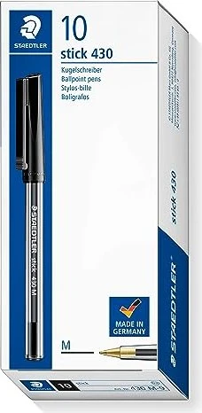 Staedtler Stick 430 Kugelschreiber schwarz, 10er-Pack