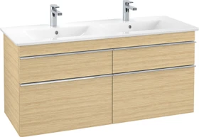 Villeroy & Boch Venticello Waschbeckenunterschrank für Becken mittig 4 Auszüge 1253x590x477mm nordic oak/chrome