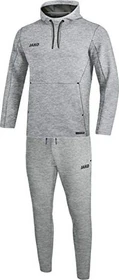 Jako Premium Basics mit Kapuzensweat Trainingsanzug grau/meliert