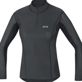 Gore Wear Gore Windstopper Base Layer Thermo Funktionsshirt langarm schwarz (Damen)