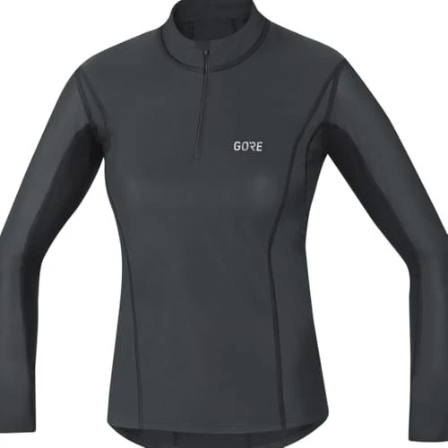 Gore Wear Gore Windstopper Base Layer Thermo Funktionsshirt langarm schwarz (Damen)