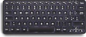 Perixx Periboard-732 Wireless Mini Keyboard, schwarz, LEDs weiß, USB, IT (12075)