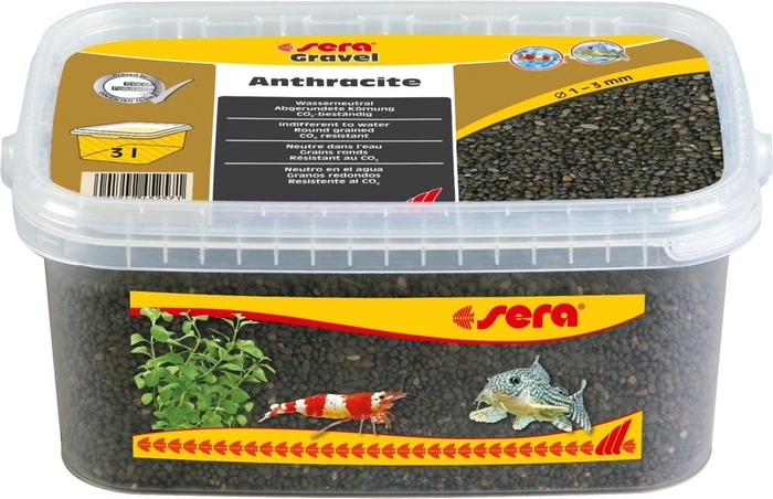 sera Gravel Anthracite dunkelgrauer Naturkies