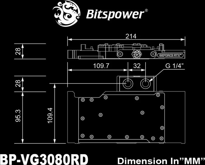 Bitspower Classic VGA Waterblock GeForce RTX 3080 Reference Design