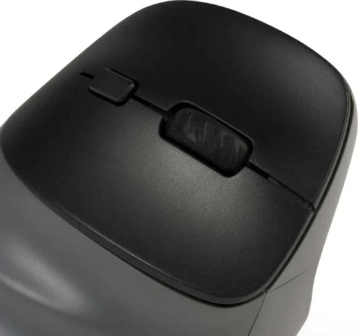 BakkerElkhuizen PRF Pro 3-Mode Vertical Mouse, Linkshänder, grau/schwarz, USB/Bluetooth
