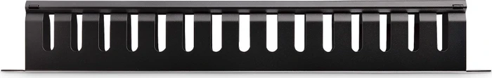 StarTech Horizontaler Rack Finger Kabelkanal mit Abdeckung, Kabelführung, schwarz, 1HE