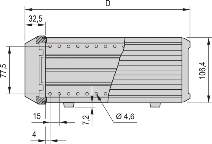 nVent Schroff PropacPRO 19" Desktop-Gehäuse 2HE, ungeschirmt, 42TE, IP20, 266mm tief