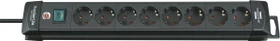 Brennenstuhl Premium-Line, 8-fach, 3m, schwarz