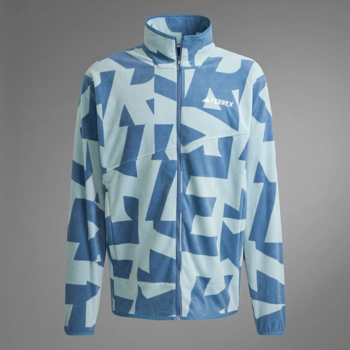 adidas Terrex Multi Printed Fleece Jacke magic grey/wonder steel (Herren)