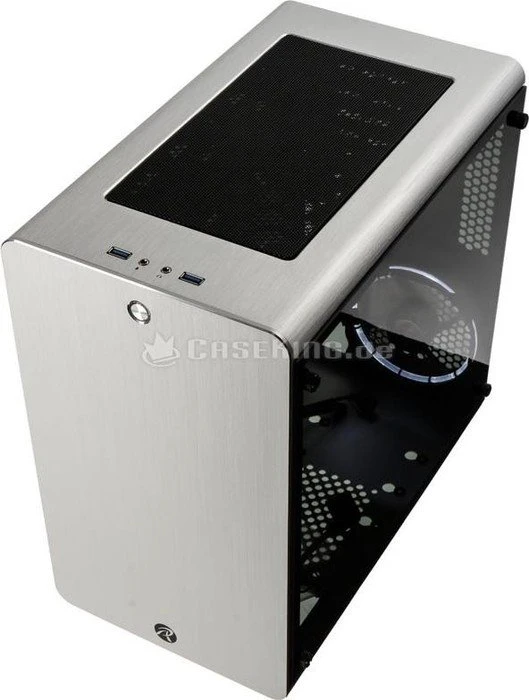 Raijintek Thetis, silber, Glasfenster