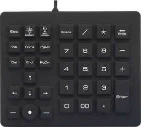 Renkforce Industrieller IP68 Ziffernblock mit Push-Sensor-Maus, LEDs blau, schwarz, USB-A