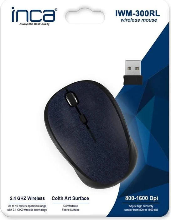 Inca IWM-300RL Cloth Art Surface Wireless Mouse blau, USB