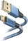 Hama Ladekabel Reflective USB-A/Micro-USB 1.5m Nylon blau Vorschaubild