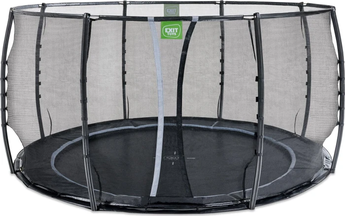 Exit Toys Dynamic mit Sicherheitsnetz 427cm Bodentrampolin schwarz