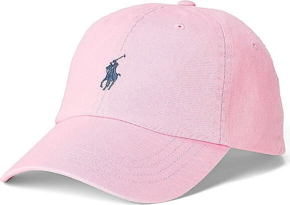 Ralph Lauren Cotton Chino Baseball Kappe carmel pink/jewel blue
