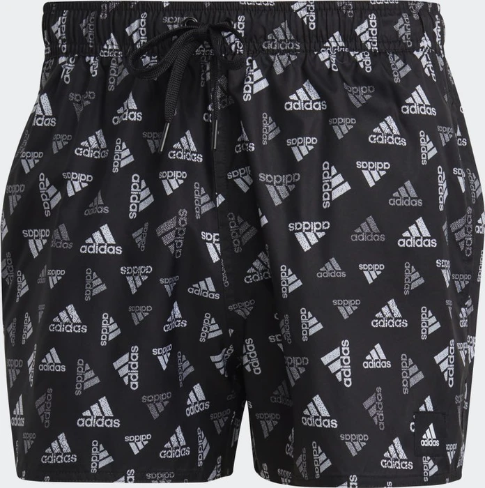 adidas Logo Print CLX Very Short Length Badeshorts schwarz/weiß (Herren)