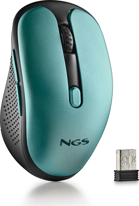 NGS Evo Rust Ice Wireless Rechargeable Silent Mouse blau/schwarz, USB