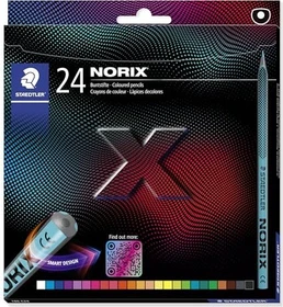 Staedtler NORIX 186 Buntstift 24 Farben, Kartonetui, 24er-Set