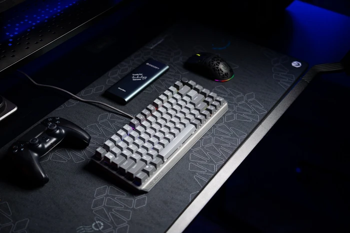 Endorfy Thock V2 75%, PBT, grau, LEDs RGB, hot-swap, Endorfy RED, USB, US