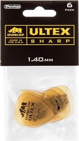 Dunlop Ultex Sharp Pick, 1.4mm, 6-Pack