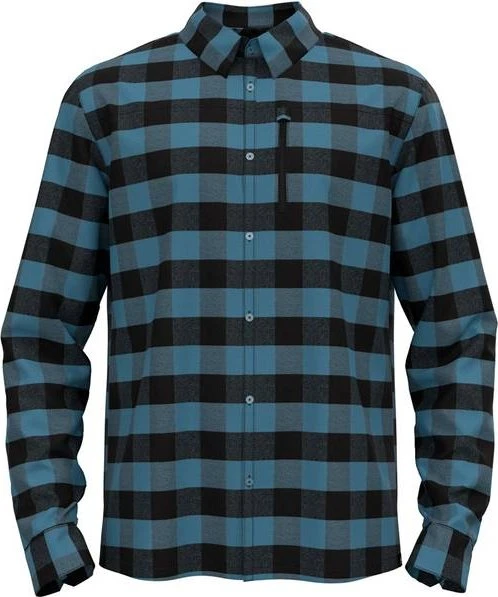 Odlo Halden Hemd langarm black/provincial blue (Herren)