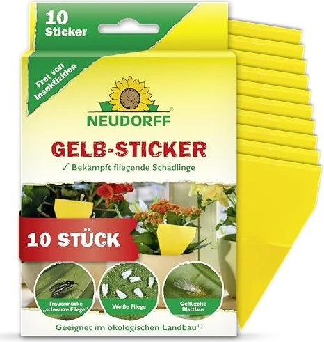 Neudorff Gelb-Sticker Leimfalle, 10 Stück