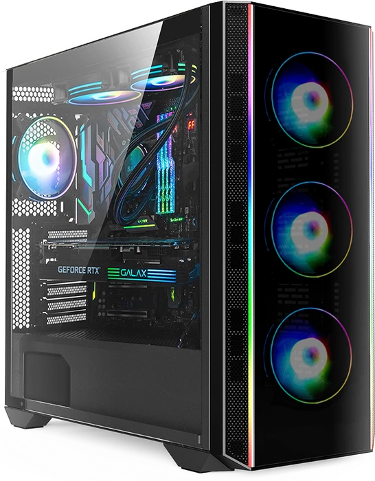 PCCooler Master LE400 Mesh ARGB, schwarz, Glasfenster