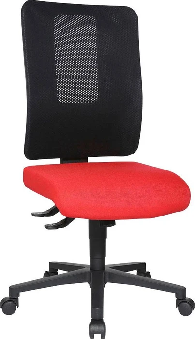 Topstar Open X (N) Bürostuhl, Fußkreuz Kunststoff schwarz, Bezug Stoff rot