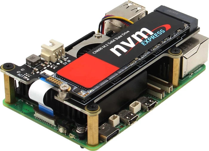 Geekworm X1001 PCIe auf M.2 Key-M NVMe Adapter-Board, M.2 M-Key 2230/2242/2260/2280 NVMe Slot für Raspberry Pi 5