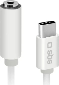 SBS Mobile USB-C auf 3.5mm-Klinke Audio Adapter, weiß
