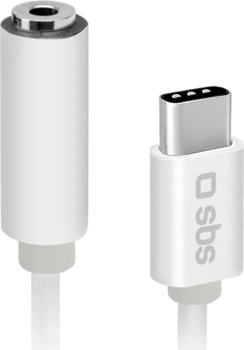 SBS Mobile USB-C auf 3.5mm-Klinke Audio Adapter, weiß