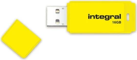 Integral Neon 16GB gelb, USB-A, USB 2.0