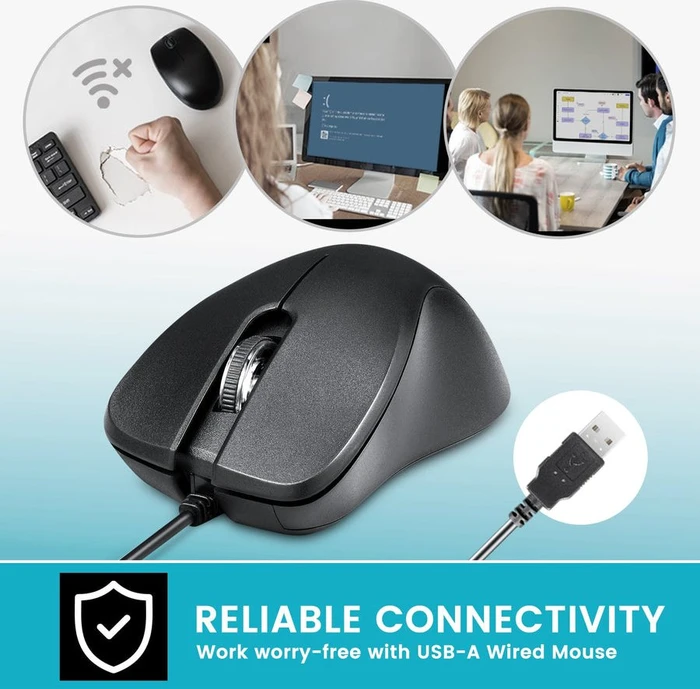 Perixx PERIMICE-221U Silent Ergonomic Mouse, schwarz, USB