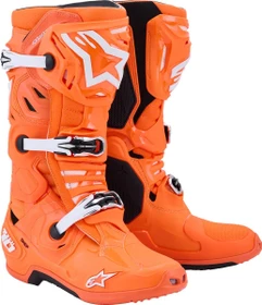 Alpinestars Tech 10 Supervented Motorradstiefel orange/schwarz/weiß