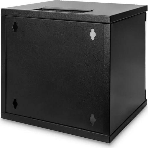 Digitus Professional DN-10 10" Wandschrank 6HE, Sicherheitsglastür, IP2X, schwarz, 300mm tief