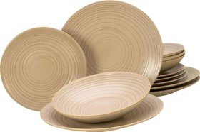 CreaTable Lava Stone Tafelservice sand, 12-tlg.