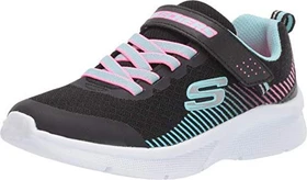 Skechers Microspec Advance black mesh/neon pink trim/aqua (Junior)