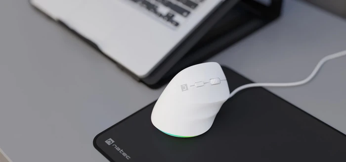 Natec Crake 2 Pro Vertical Wired Mouse weiß, USB