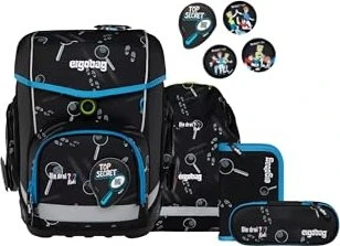 Ergobag Cubo Bärdektiv Die Drei ??? 2025 Schulrucksack-Set, 5-tlg.