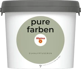 Alpina Farben Pure Farben Wandfarbe eukalyptusgrün innen grün, 2.5l